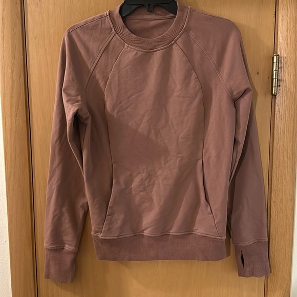 Lululemon Women’s Crew Neck Pocket Sweatshirt Mauve Size 4 - Picture 1 of 9